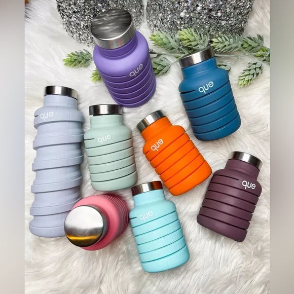 que Collapsible Water Bottle SOPHOS logo BPA Free Food Grade Silicone - Picture 1 of 7